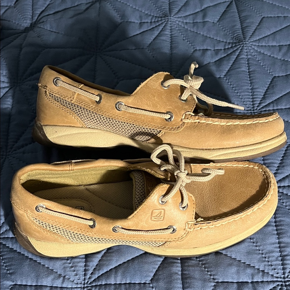 Sperry Tan Leather Loafers for Women